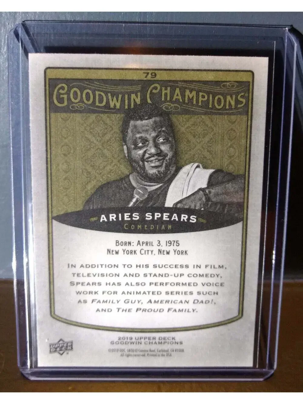 2019 Upper Deck Goodwin Champions Aries Spears #79 Comedian Trading Card